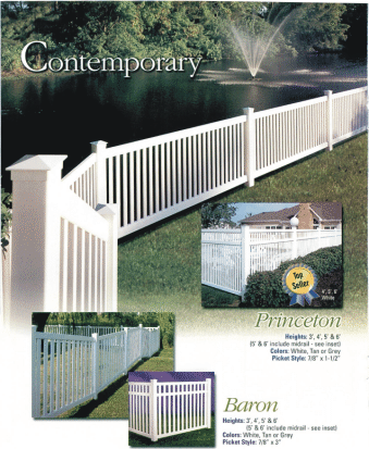 Contemporary Vinyl Fences in Raleigh, North Carolina